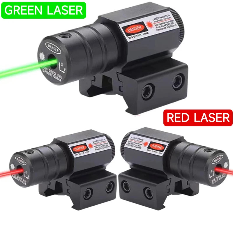 Taktischer Rotpunkt-Laserpointer für die Jagd mit 11mm/20mm Montage, verstellbarem Visier, Zubehör für Picatinny-Schiene