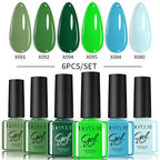 LILYCUTE 6PCS Gel-Nagellack-Set Sommer Neon Nagellack-Gel-Kits für DIY Nagel Semi-Permanenter UV-Lampe Gellack Nagellack-Set