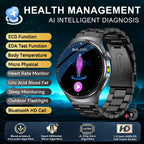 2026 Neue genaue Körpergesundheitsanalyse Smartwatch Herren EKG Blutfette Harnsäure Blutdruck Körperfett Sprachanruf Smartwatch