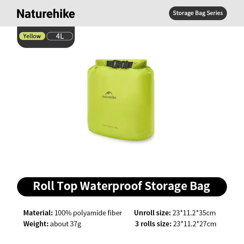 Naturehike Rolle-Aufbewahrungstasche Outdoor Reise Wandern Leicht Wasserdicht Vakuum Kompressionsspender Taschen Tragbarer Organizer