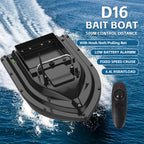 D16 Futterboot mit einzelnem Köderbehälter, automatisches Köderboot mit Fernbedienung, 400–500 m Reichweite, 12000 mAh