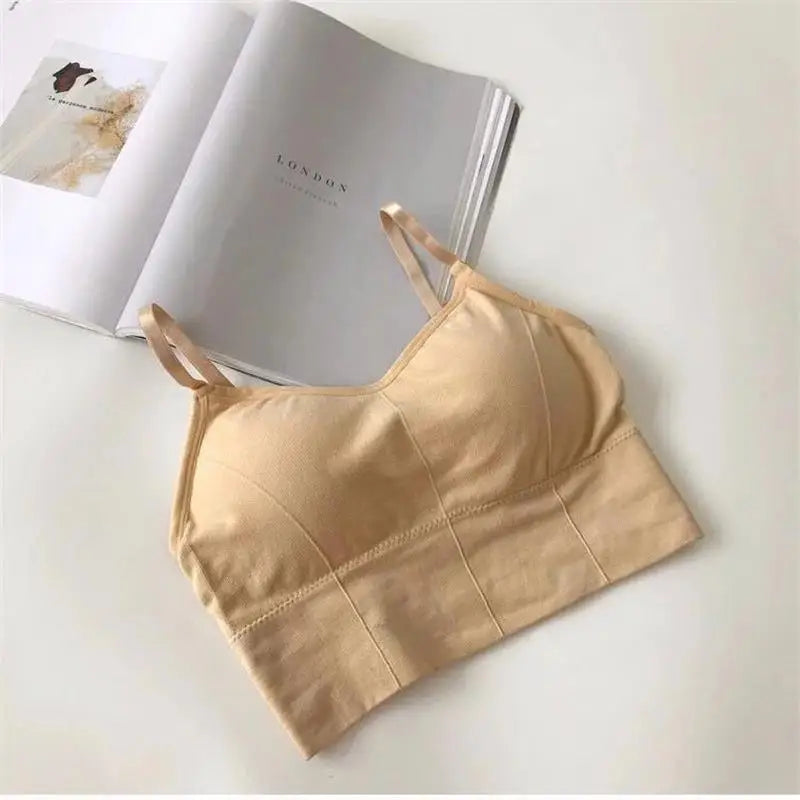 Sexy Damen Tops Rücken Kreuzgurt Tank Top Push Up Lauf Sport BH Atmungsaktiver Weicher Fitness Beauty Einfarbiger Yoga BH