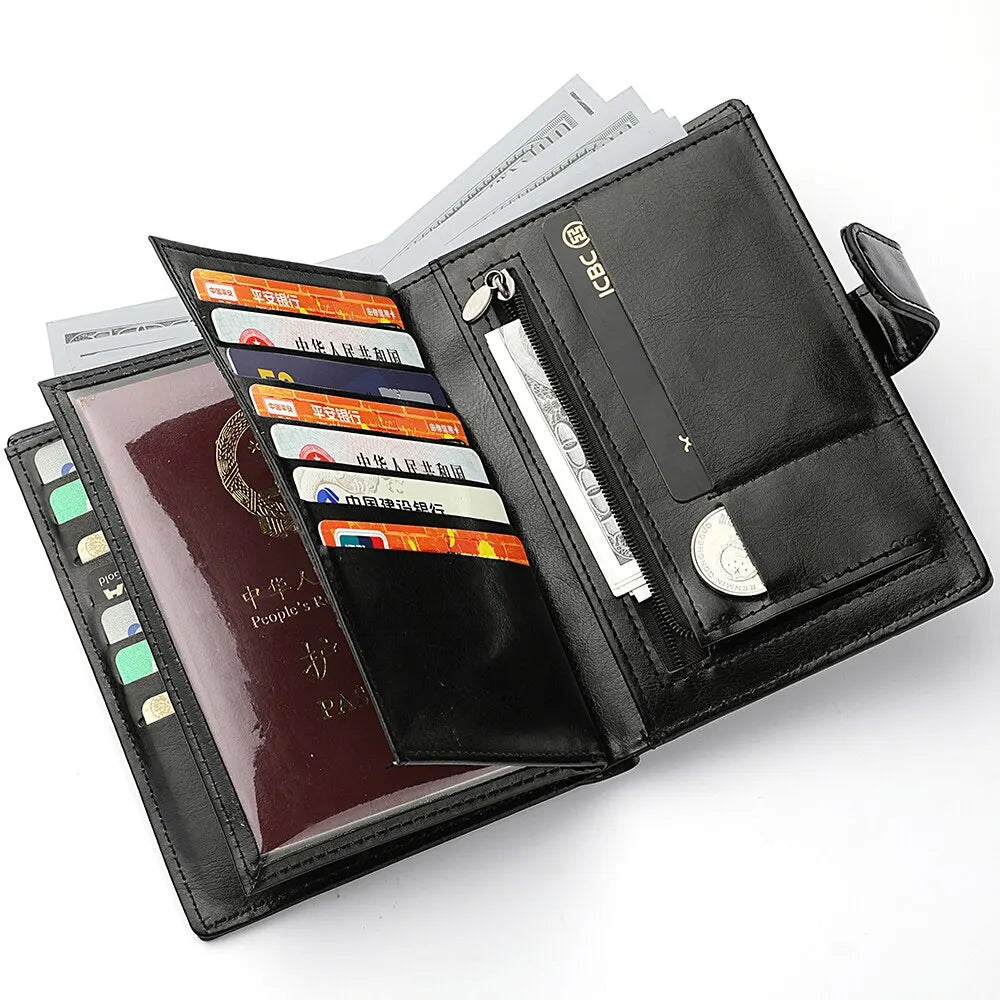 Stylish Travel Passport Bag Multi-Card Card Holder Portable Multi-Function Men's Wallet Hauptbild