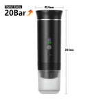 Kabellose elektrische tragbare Espresso-Kaffeemaschine für Auto & Zuhause, Camping-Kaffeemaschine, 3-in-1 Kapsel-Pulver-Reisekaffeemaschine