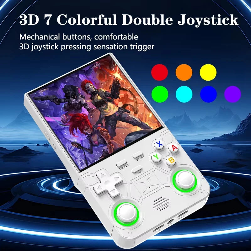 R36Ultra 4,0-Zoll Retro-Handheld-Spielkonsole 128 GB Tragbarer Videoplayer Open-Source-Linux-System zum Spielen