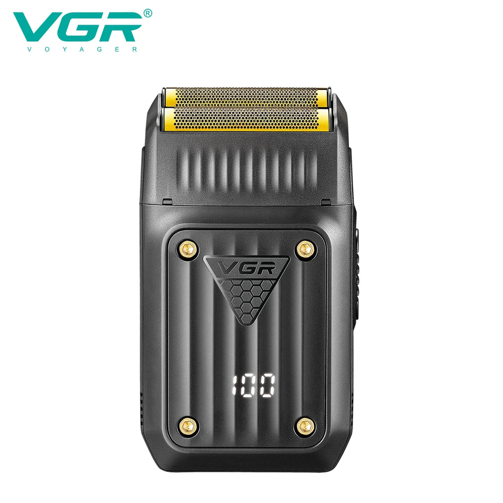 VGR Razor Professional Shaver Electric Beard Trimmer Digital Display Razor Reciprocating Razor Rechargeable Shaver for Man V-363