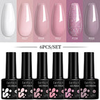 LILYCUTE 7ML 6PCS Neon Gel Nagellack Set fluoreszierend Farbwechsel Semi Permanent Soak Off Maniküre-Kit Nail Art Gel