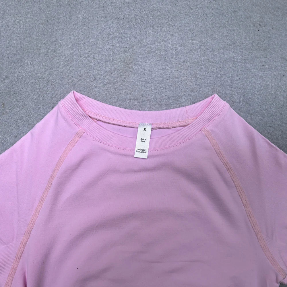 Df Impact Kurzarm-Top Damen Workout-Top Gym Crop Top Leichtes Yoga-Shirt Longline Sport-T-Shirt Fitness Activewear