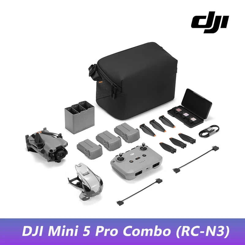 DJI Mini 5 Pro Ultraleichte & faltbare Kameradrohne 1-Zoll-CMOS Omnidirektionale Hinderniserkennung ActiveTrack 360° 225°-Gimbal-Rotation 20 km Übertragung 4K Drohne für Anfänger C0