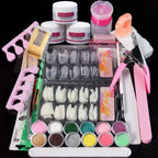 Nagelacrylpulver und Flüssigmonomer Nagelkunstdekoration für Maniküre-Set-Kit Kristall Nagelflitter 3D Nagelspitzen Schnitzwerkzeuge