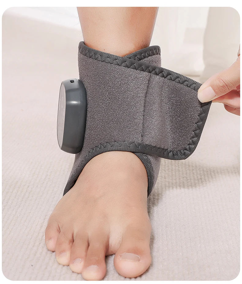 Elektrisches Wärme- und Vibrations-Knöchel-Handgelenk-Massagegerät, Heißkompressen-Therapie, Knöchelmassage, beheizte Bandage, Stützorthese, Fußschutz