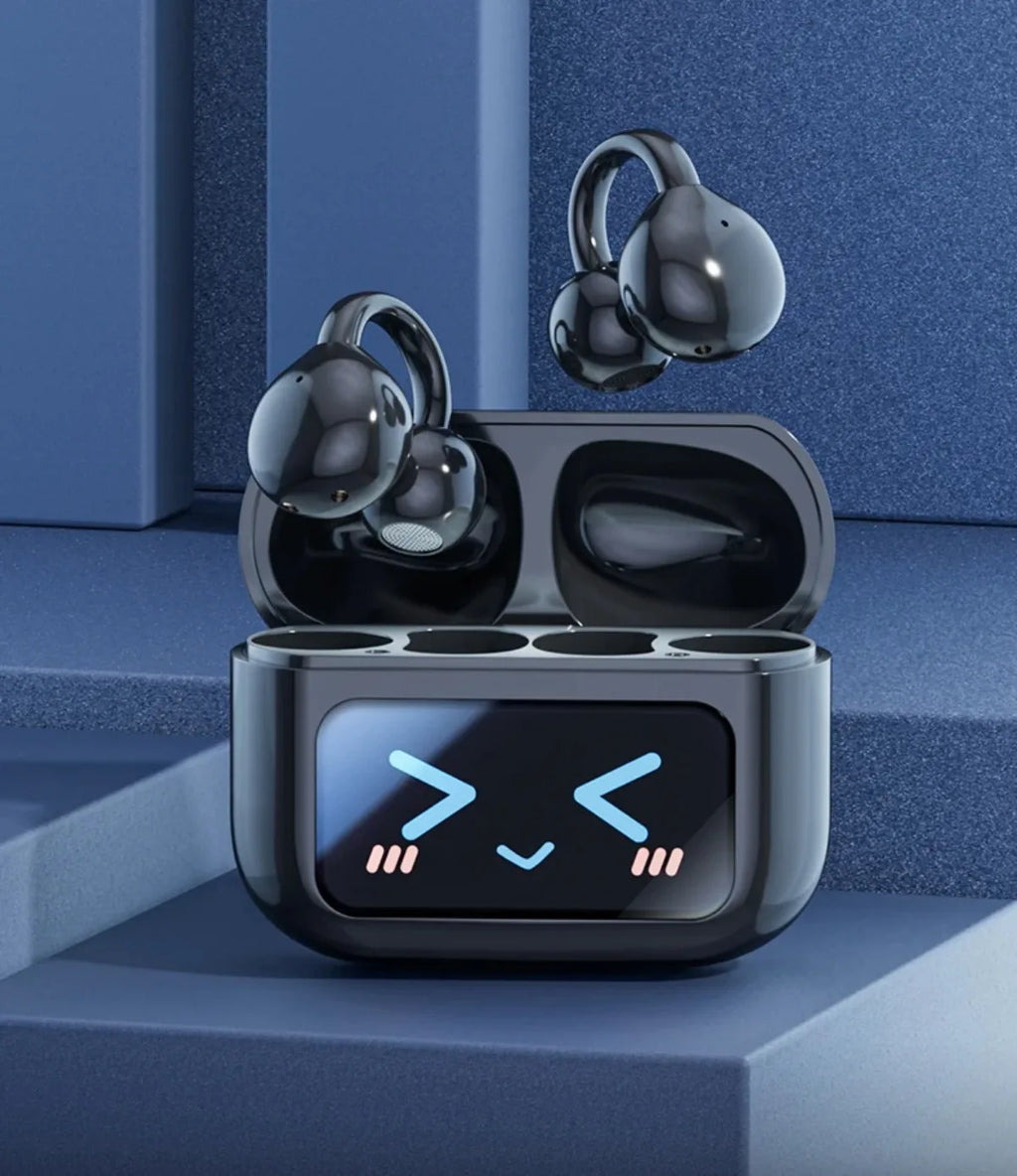 Touchscreen-Bluetooth-Kopfhörer 144 Sprachen Echtzeit-Übersetzung Kopfhörer Drahtlose Open-Ear-Clips Sport-Gaming-Kopfhörer