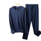 Herren Schlafanzug Set Ultrafeiner Tencel Modal Frühling und Sommer Komfort Loungewear Luxus Herren Pyjama