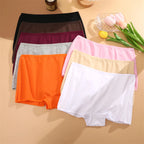 FINETOO 3er-Pack Damen Baumwoll-Boyshorts Atmungsaktive Low-Waist Unifarben Unterwäsche Damen Legere Sport Boxershorts Unterhosen
