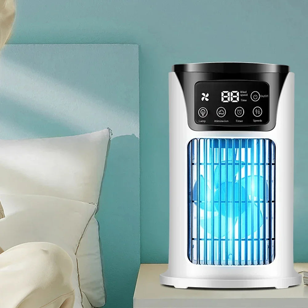 Multifunktionaler Verdunstungsventilator Tragbare Kalte Klimaanlage Kleiner Luftkühler Natürlicher Luftgekühlter Ventilator für den Schreibtisch