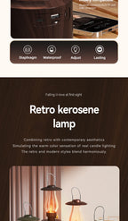 Retro Lampen-Stil Kabelloser Bluetooth-Lautsprecher mit Tragbarem FM-Radio und USB-Anschluss Bluetooth 5.3 Geeignet für Camping, Heimdekoration