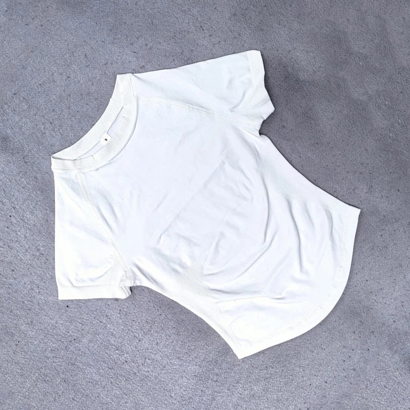 Df Impact Kurzarm-Top Damen Workout-Top Gym Crop Top Leichtes Yoga-Shirt Longline Sport-T-Shirt Fitness Activewear