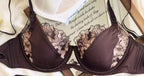 YUQI Französisches Retro-Spitzen-Dessous-Set – Push-up-Minimizer-BH mit weichem Bügel für große Oberweite, sexy Bralette- und Höschen-Set, Bestseller