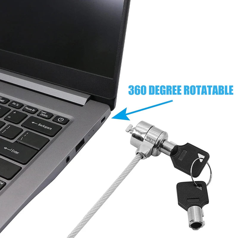 Laptop Lock Key Lock 1.2m Long Thick Anti Shear Steel Wire Lock Secure And Anti-theft