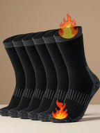 Merinowolle-Thermosocken, Unisex, 3 Paar vollgepolsterte Winterstiefelsocken, geeignet zum Wandern und Arbeiten bei kaltem Wetter