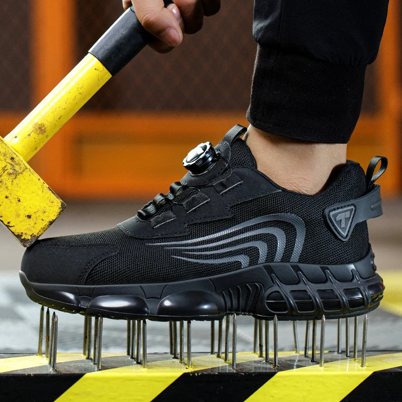 Drehknopf neue Sicherheitsschuhe für Herren, stoßfeste und durchtrittsichere Arbeitsschuhe, modische Herren-Sportschuhe und Sicherheitsprofi Zweitbild