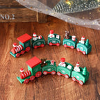 Weihnachten Kunststoffe Zug Spielzeug Mini Zug Deko-Set für Weihnachtsfeier Weihnachtszug Ornament Lustiges Geschenk Heimdekoration