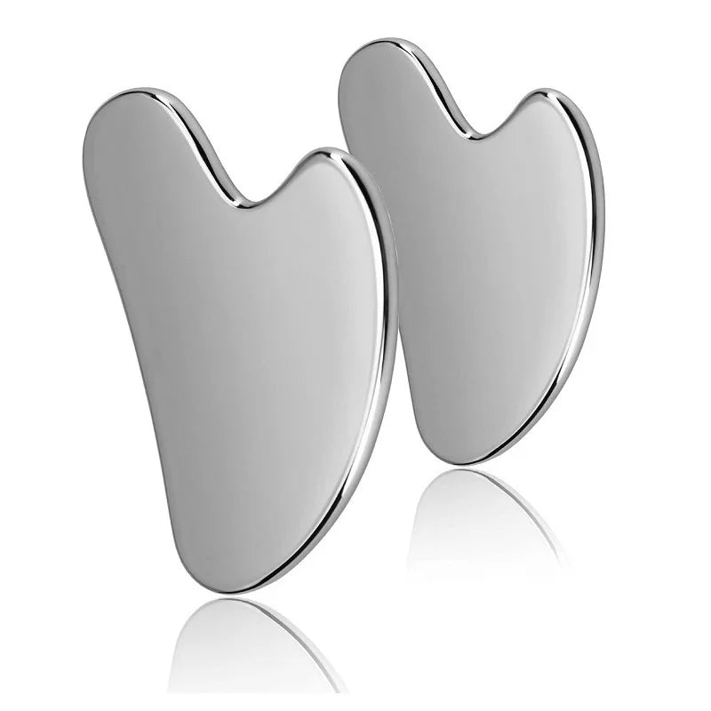 1 Stück Edelstahl Gua Sha Schaber Massagegerät für Gesicht, Nacken, Körper Guasha Massagegerät Gesichts-Hautpflege Guasha Board Gesichts-Massagegerät