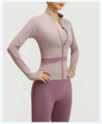 Yoga Set 3-teilig, Gym Kleidung, Sportbekleidung, Yoga Anzüge für Damen, Langarm Crop Top, Fitness Set, Trainingsanzüge, Sport-BH, Gym Leggings
