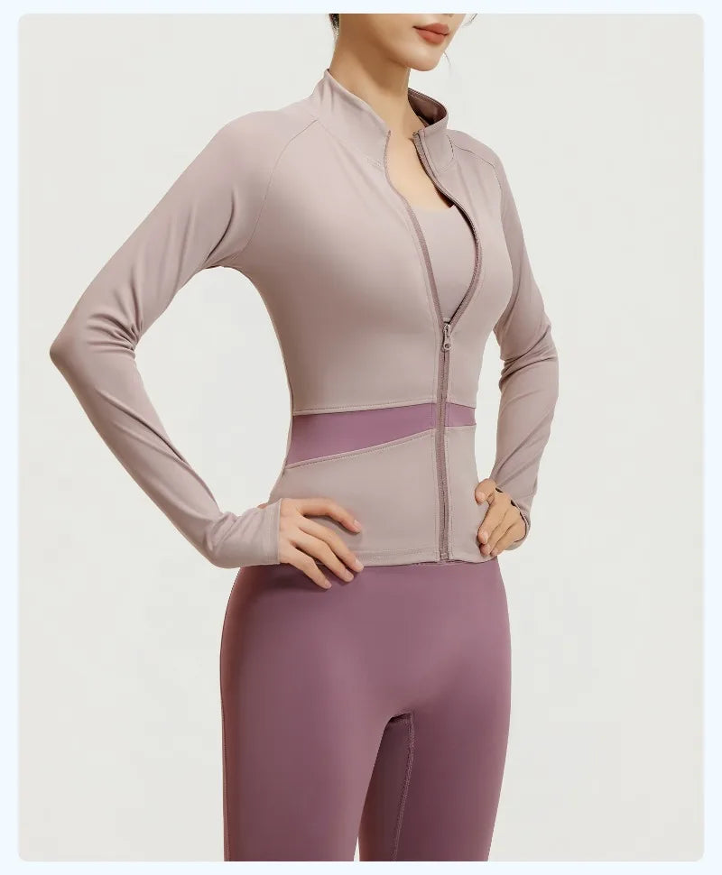 Yoga Set 3-teilig, Gym Kleidung, Sportbekleidung, Yoga Anzüge für Damen, Langarm Crop Top, Fitness Set, Trainingsanzüge, Sport-BH, Gym Leggings