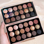 18-Farben-Lidschatten-Palette – Perlglanz, Matt, feiner Schimmer, Glitzer, Erdtöne, langanhaltend, hochpigmentiert