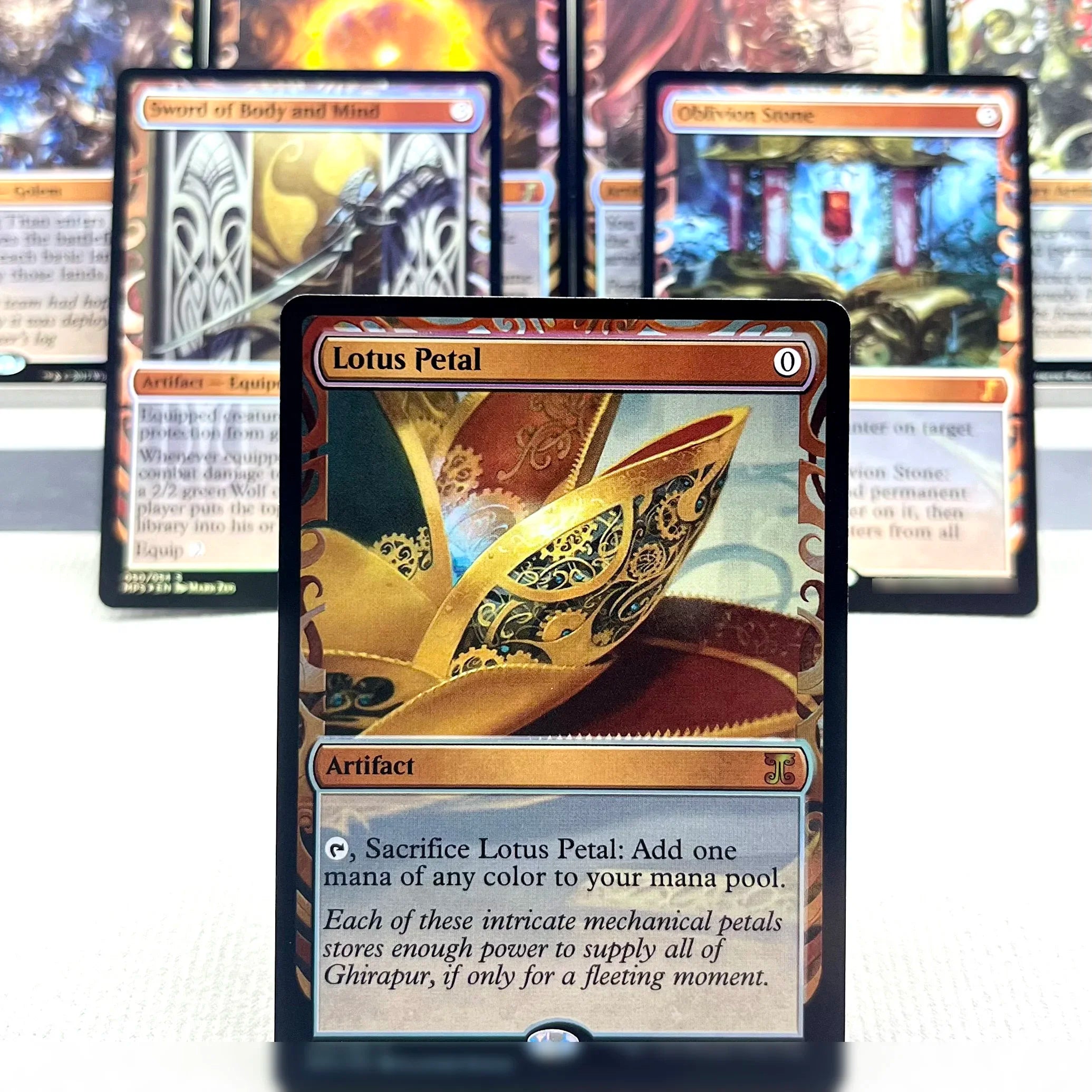 MPS FOIL2-02 TCG-Karten für das Spielen zu Hause: Magische Proxy Sol Ring, Lotus Petal, The Oblivion Stone, Extraplanar Lens, Noxious Gather
