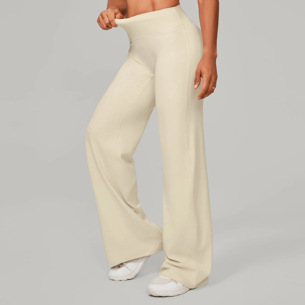 Damen gerade Yoga-Leggings weicher, dehnbarer Stoff Damen-Yogahosen GYM Schweißableitende Eigenschaften Lauf-Sport-Hosen