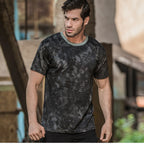 Outdoor Sports Men T-Shirts 3D Camouflage Quick Dry O Neck Short Sleeve Tops Shirt Camo Hiking Hunting T Shirt