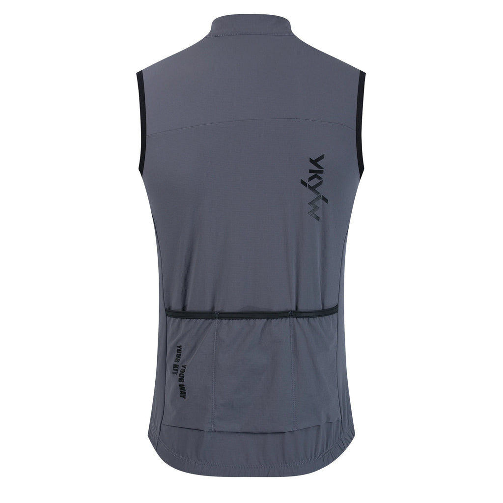 YKYWBIKE Herren Radsport Gelit Thermo-Fleece Fahrrad Windjacke Ärmellose Weste Winddicht Wasserdicht Radfahren