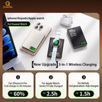 QI 2.1 Magnetische Powerbank Kabelloses Schnellladen Tragbarer externer Ersatzakku für iPhone 12-17 Pro Watch Airpods 5000/10000mAh