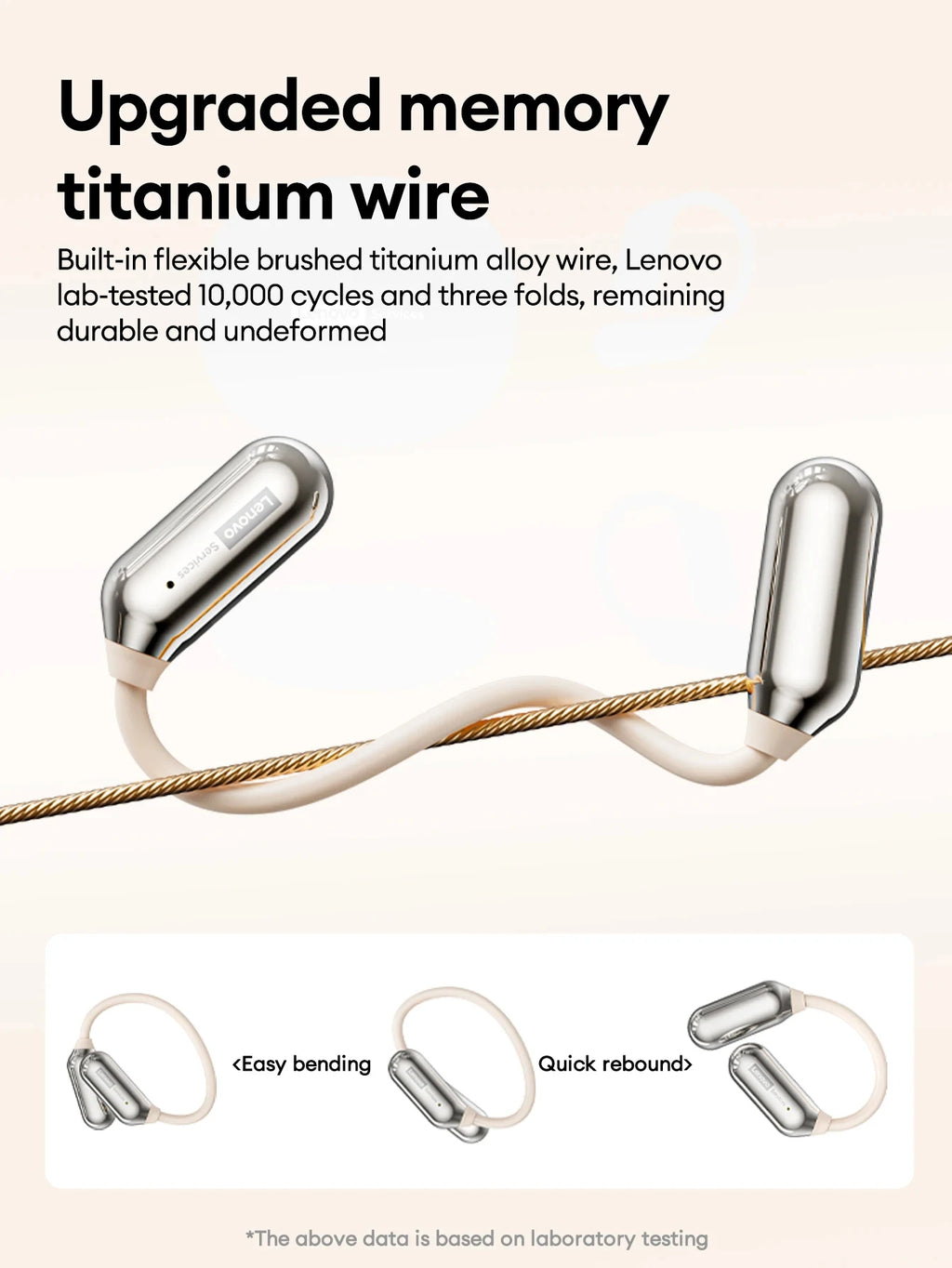 Lenovo LE503 OWS Kabellose Ohrhörer Bluetooth V6.0 Open-Ear Kopfhörer ENC Geräuschunterdrückung Earbuds Wasserdicht Lange Akkulaufzeit