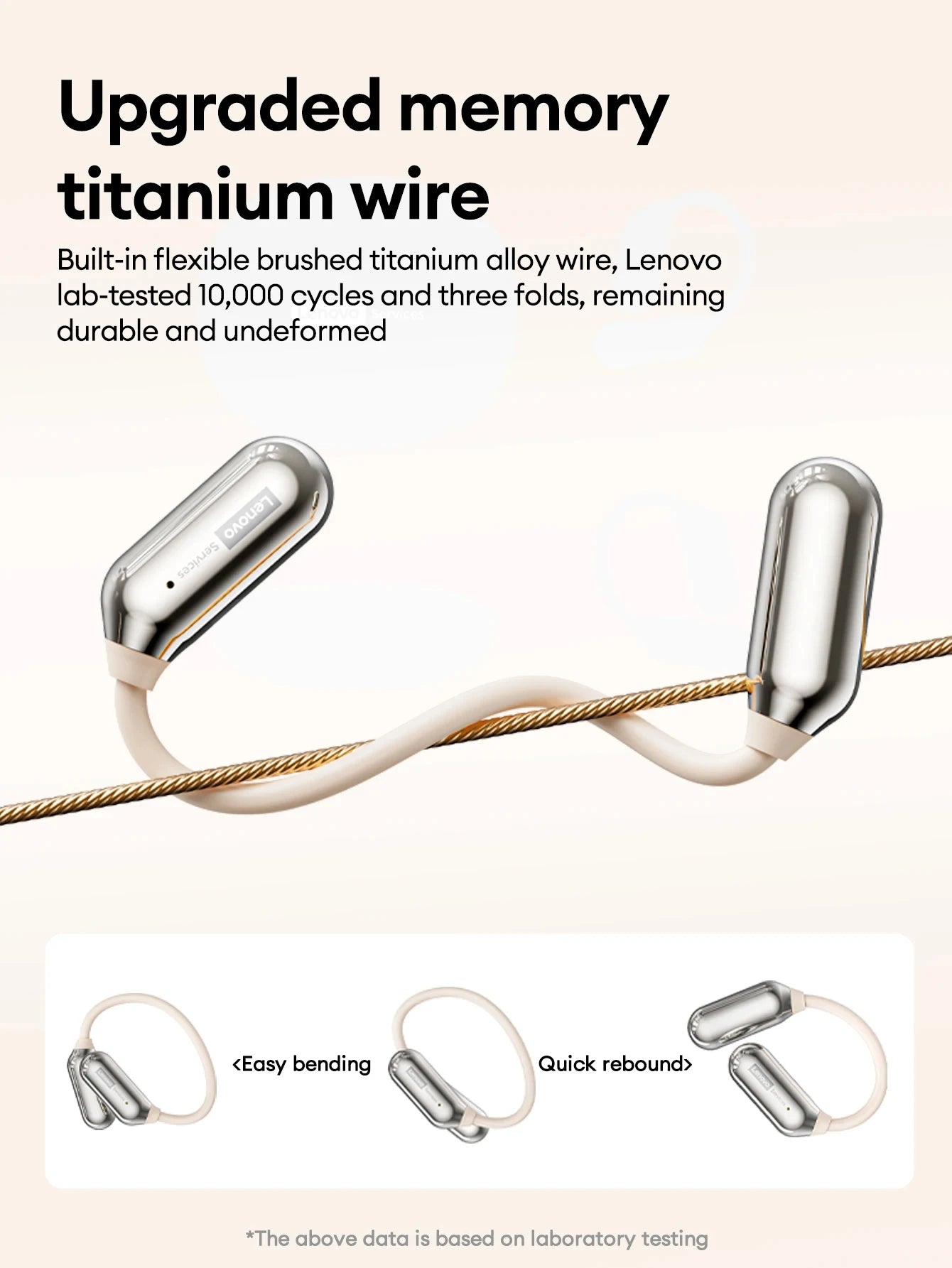 Lenovo LE503 OWS Kabellose Ohrhörer Bluetooth V6.0 Open-Ear Kopfhörer ENC Geräuschunterdrückung Earbuds Wasserdicht Lange Akkulaufzeit