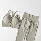 Nahtloser Yoga-Anzug für Damen, hohe Taille, Sport-BH, Leggings, Fitnessstudio-Set, Fitness-Anzug, Workout-Leggings-Set, Pilates-Sportbekleidungs-Outfit