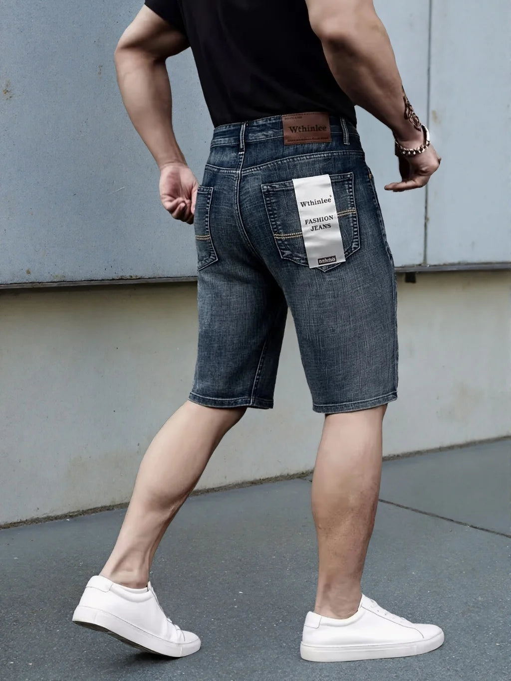 Wthinlee Neue Business Herren Jeans Casual Straight Stretch Fashion Klassische Blau Schwarze Arbeitshose Denim Hose Männer Kleidung