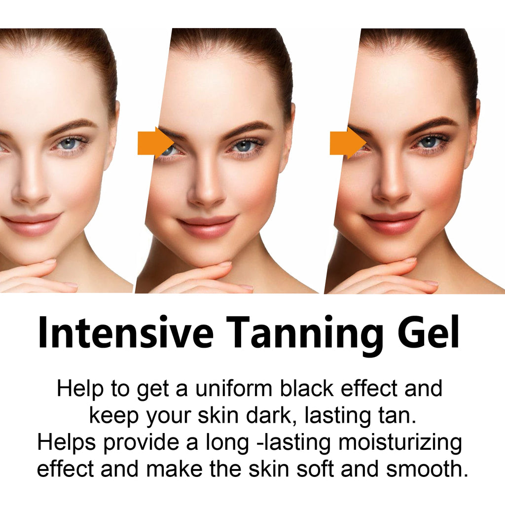 Intensives Bräunungsgel & Creme Set Beschleuniger Bräunung Dunkle Haut Lang anhaltend Feuchtigkeitsspendend Gesicht Körper Selbstbräunungscreme ohne Sonne