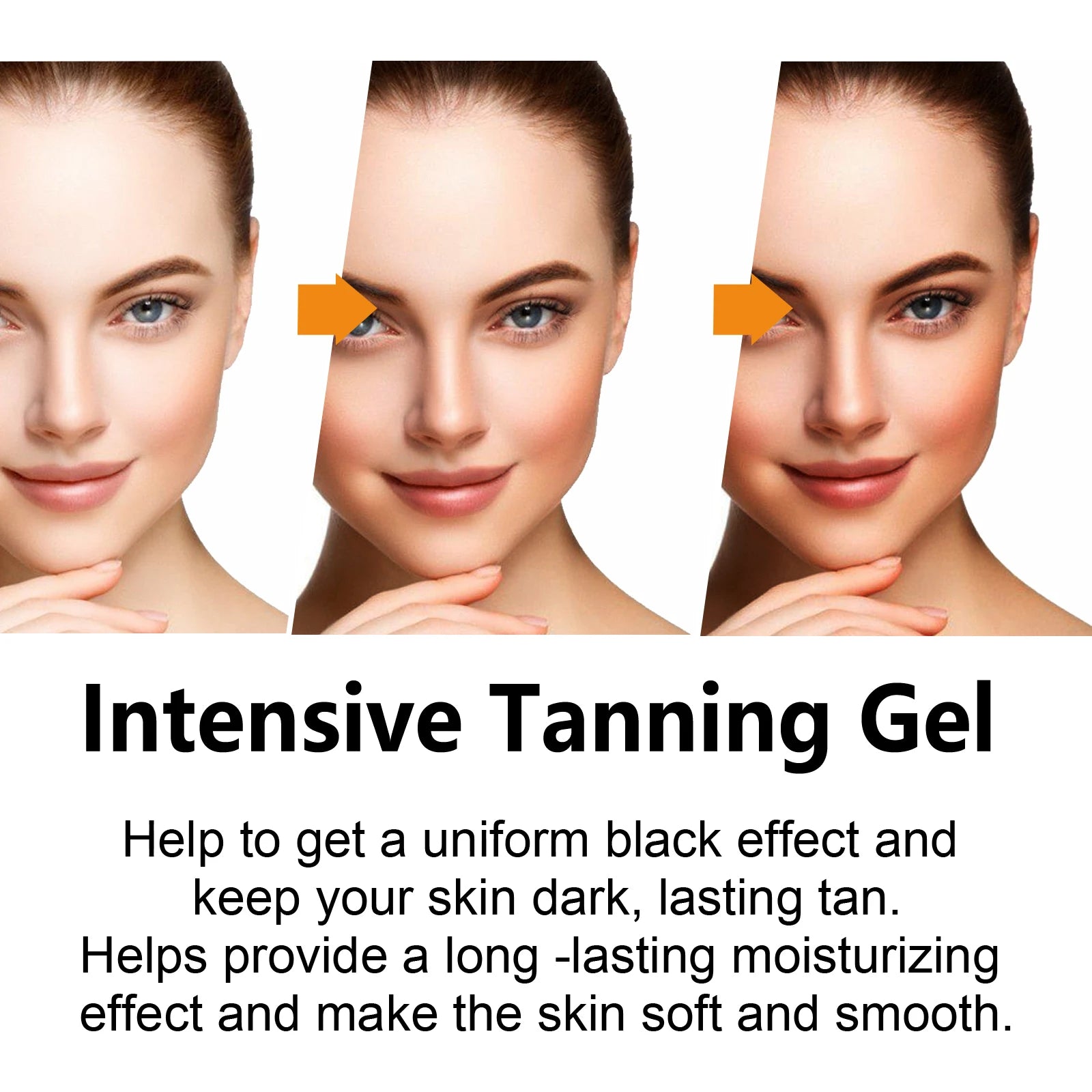 Intensives Bräunungsgel & Creme Set Beschleuniger Bräunung Dunkle Haut Lang anhaltend Feuchtigkeitsspendend Gesicht Körper Selbstbräunungscreme ohne Sonne