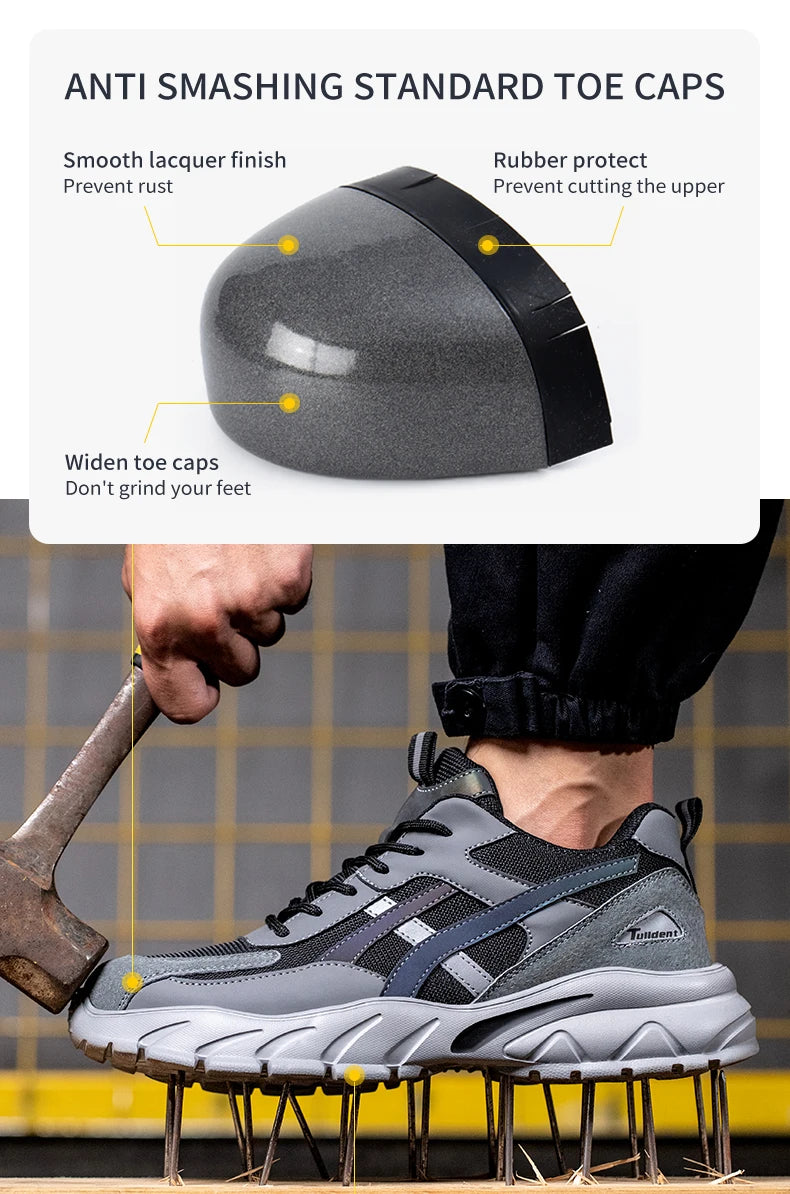 Herren-Sicherheitsschuhe, durchtrittsichere Arbeits-Sneaker, leichte Arbeitsschuhe, Herren-Stahlkappenschuhe, Sicherheitsstiefel, unverwüstliche Schuhe