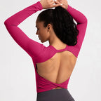 Cloud Hide Black Beauty Back Yoga Shirts Damen Langarmbluse Übergröße Sport Gym Fitness Top Laufshirt Workout Shirt