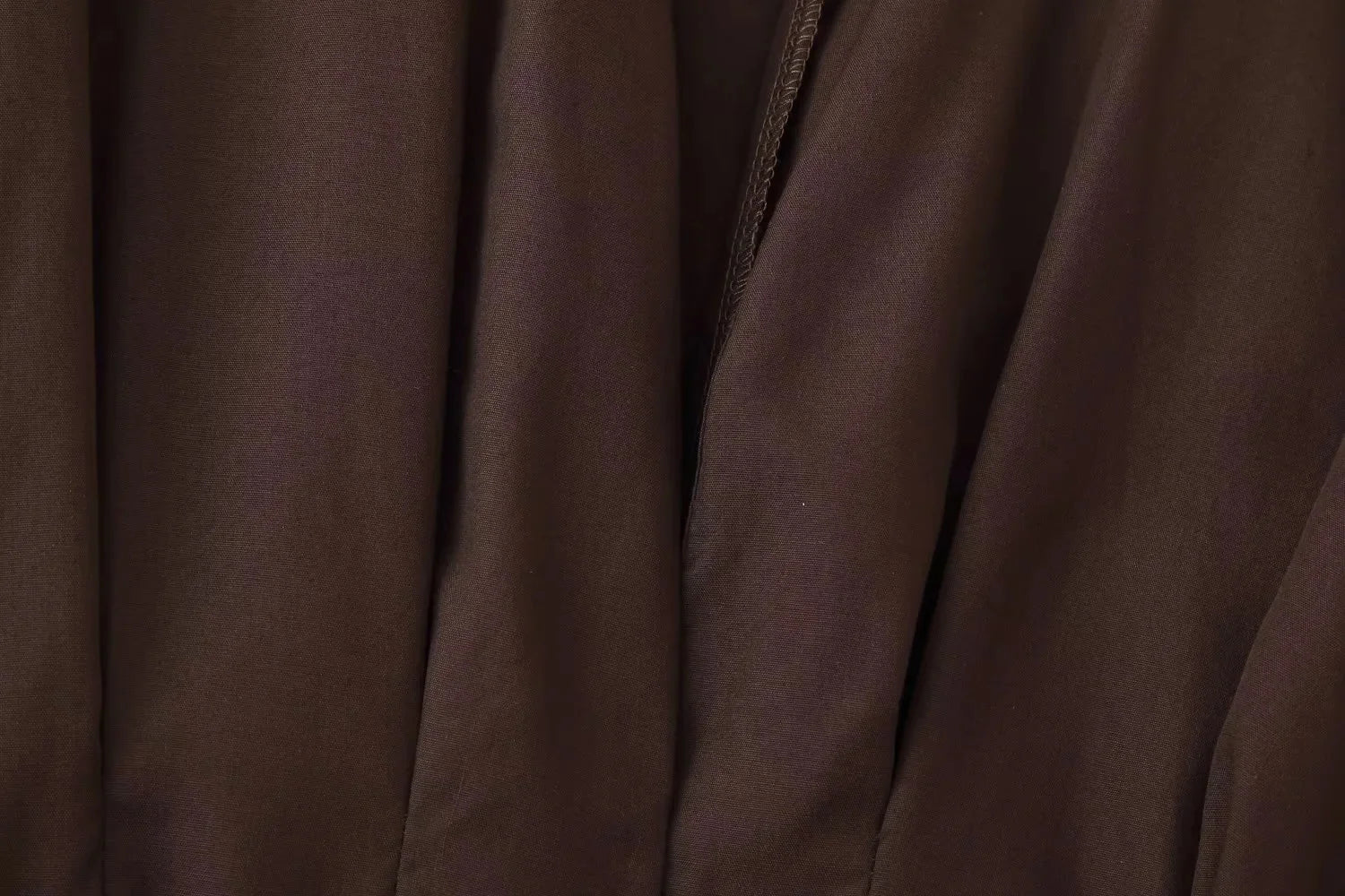 KONDALA 2026 Frühling Sommer Vintage Damenkleid Mode Einreihig Schärpen Drapierter V-Ausschnitt Ärmellos Schicke Braune Damenkleider