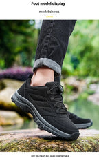Herren-Outdoor-Sportschuhe für Frühling und Herbst mit drehbarer Schnalle, bequem, rutschfest, Wanderschuhe, große Größen 39–48