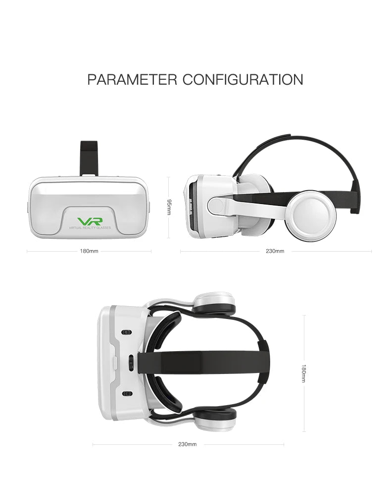 Shinecon 3D VR Brille Virtual Reality Viar Goggles Headset Geräte Smart Helm Linsen für Handy Mobil Smartphones Viewer