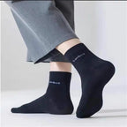 5 Paar/Herren Bambussocken Bequem Atmungsaktiv Freizeit Business Herren Crew Socken Hohe Qualität Antibakteriell Wadenhohe Socken EU39-45