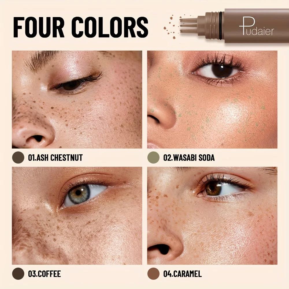 Natürliches Nude-Make-up, falsche Sommersprossen, wasserfest, langanhaltend, leichte Deckkraft, Sommersprossenstift für Frauen