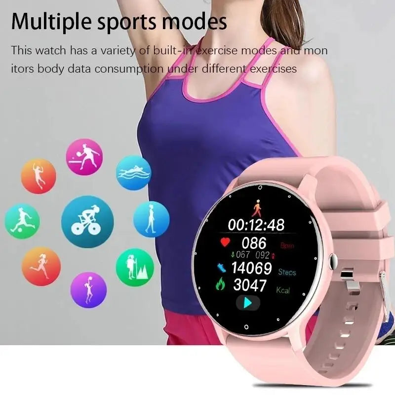 LIGE Wasserdichte Smartwatch für Damen, Echtzeit-Wettervorhersage, Herren-Uhren, Sport-Damen-Smartwatch für Damen, Android, iOS