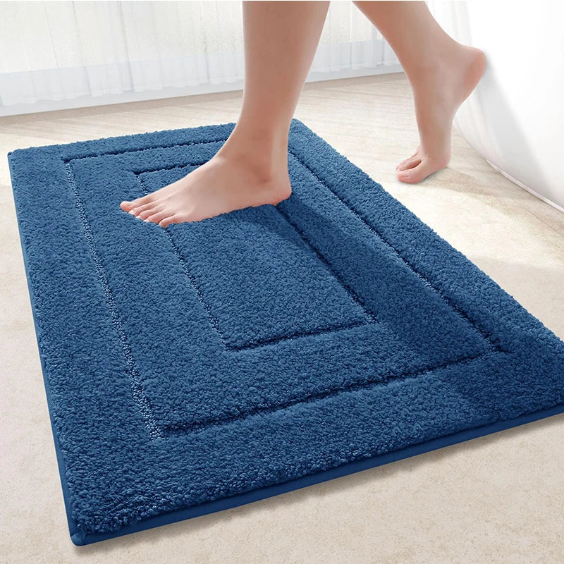 Homaxy Doppelrahmen Velours Badematte Fußmatte Indoor rutschfeste Türmatte Schmutzfang saugfähig Komfortable Badematte